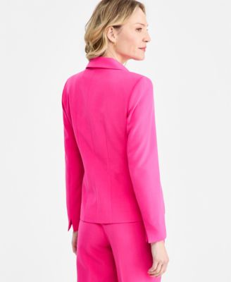 Women's One-Button Chain-Trim Blazer