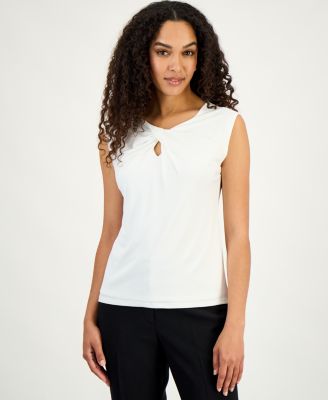 Women's Twist-Neck Sleeveless Top