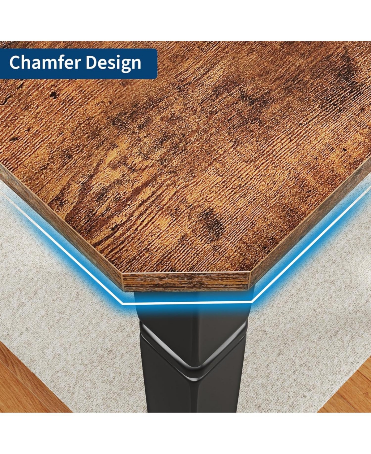 Gaomon Kitchen Table 79 inch Large Industrial Dining Room Table for Dining Room, Home Office, Living Room