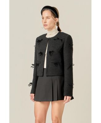 Women's Woven Bow Jacket