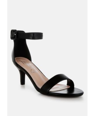 Womens Feruda Faux Leather Kitten Heels