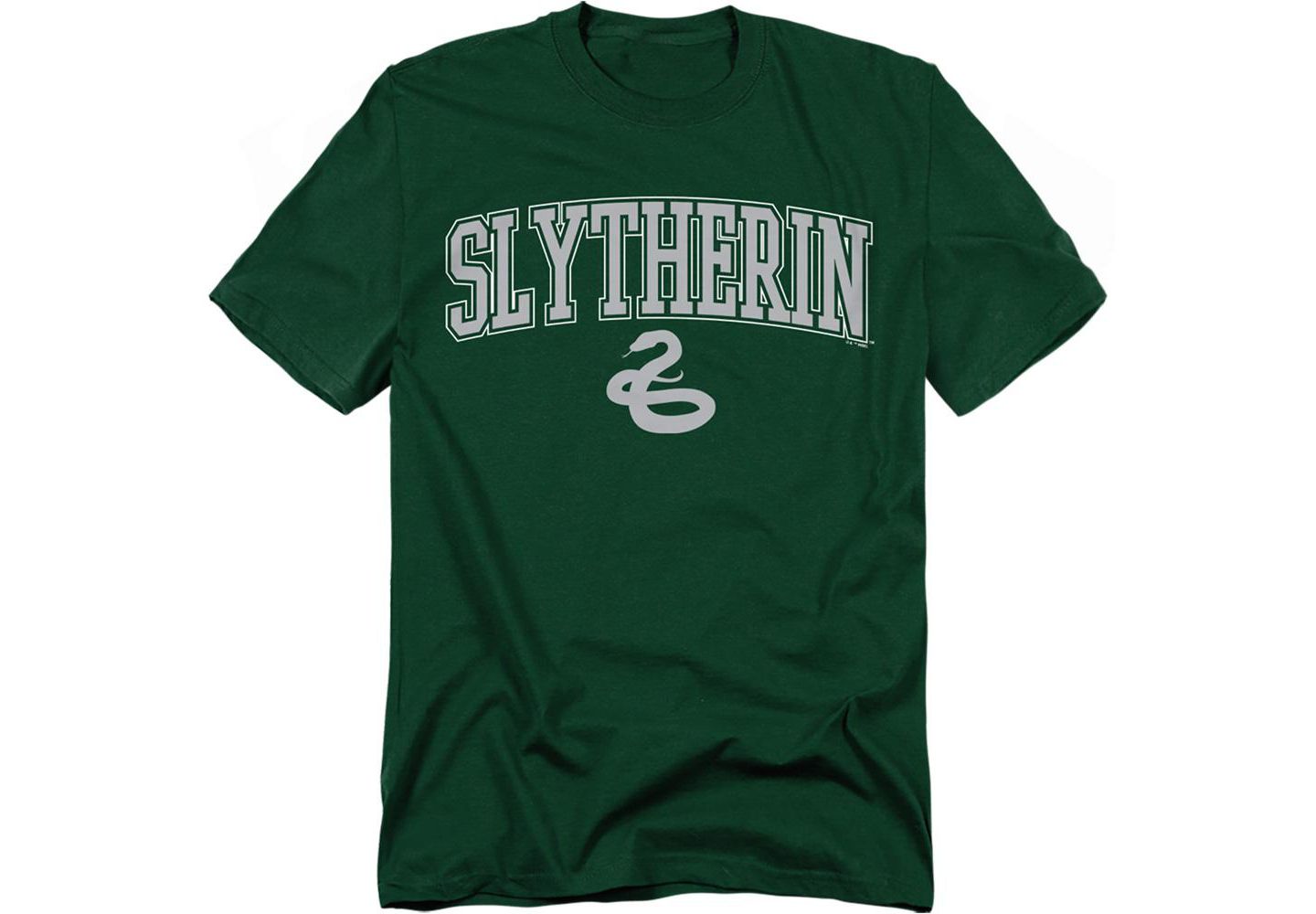 Мужская футболка Harry Potter Slytherin Arched Snake, цвет: Тёмно-зелёный — фото 1