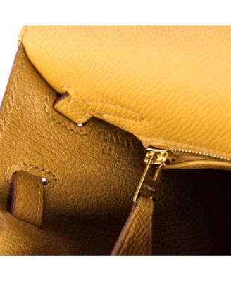 Kelly 25 Handbag Brown Epsom with Gold Hardware