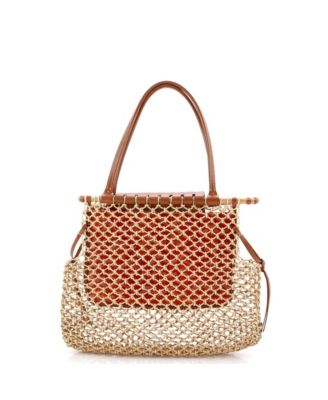 Aligre Bag Raffia Net with Coated Canvas