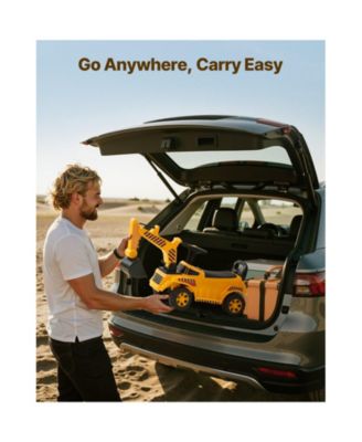 Ride On Toddler Car, Push Car for Toddler 19 to 36 Months, Excavator Digger Toy with Helmet & Music