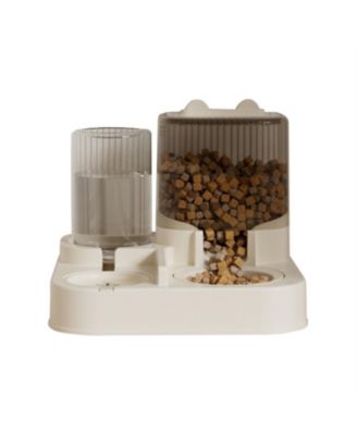 Large Clear Automatic Pet Feeder & Water Dispenser, 2300ML Food & 1000ML Water, Transparent