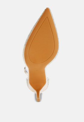 Womens Wanda Pearls & Sequins Embellished Stiletto Sandals