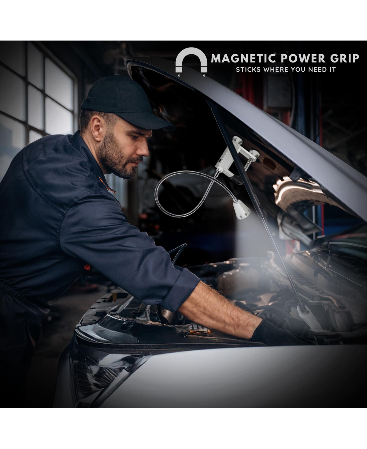 Sorbus 2 Pack 22 Inch Bbq Grill 360 Degree Flexible Gooseneck Led Lights - Weather Resistant