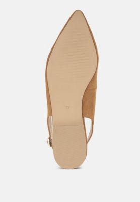 Rag and Co Womens Hocane Genuine Leather Slingback Sandals