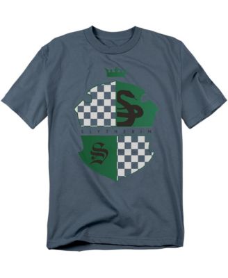 Men's Slytherin Checkered Shield Crest T Shirt