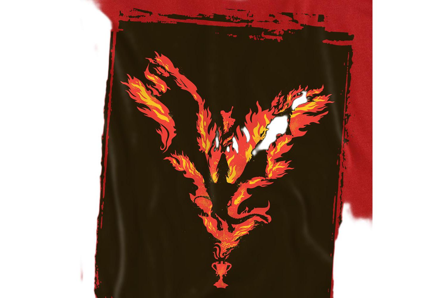 Men's Goblet Of Fire Dragon In Flames T Shirt