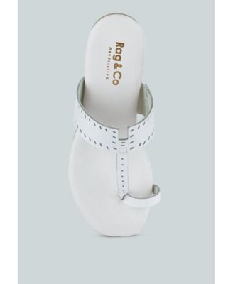 MILA Womens Toe Ring Thong Slip On flats