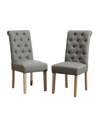 Streamdale 7-piece Dining Set, Turned-Leg Dining Table with 6 Tufted Chairs