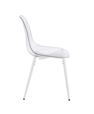 Streamdale dining chair, set of 4,metal leg, plastic seat