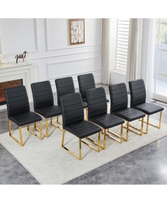 Streamdale 8-Pack Heavy-duty Chairs: 2.1" Cushion, Iron Frame, Home/Office Value
