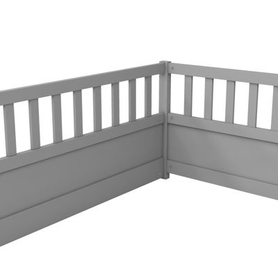 Montessori Floor Bed Frame with Door and Guardrail