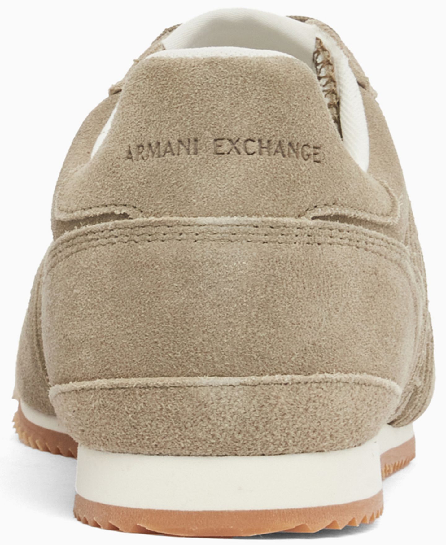 Мужские кроссовки A|X Armani Exchange Suede Trip, цвет: Оливковый — фото 3