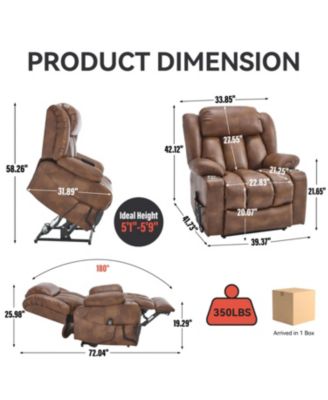 Leatherair Power Lift Recliner 350 LBS Massage