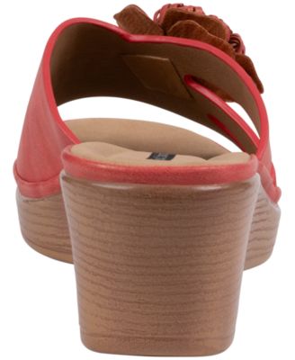 Women's Jenna Floral Slip-On Wedge Sandals