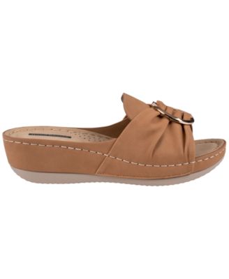 Women's Isola Floral Rosette Wedge Sandals