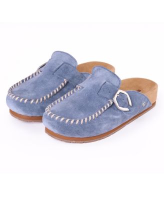 Women's Suede Adjustable Buckle Clogs
