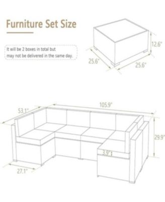 7 Piece Outdoor Patio Furniture Set