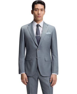 Men's Wool Silk Two-Piece Slim-Fit Suit