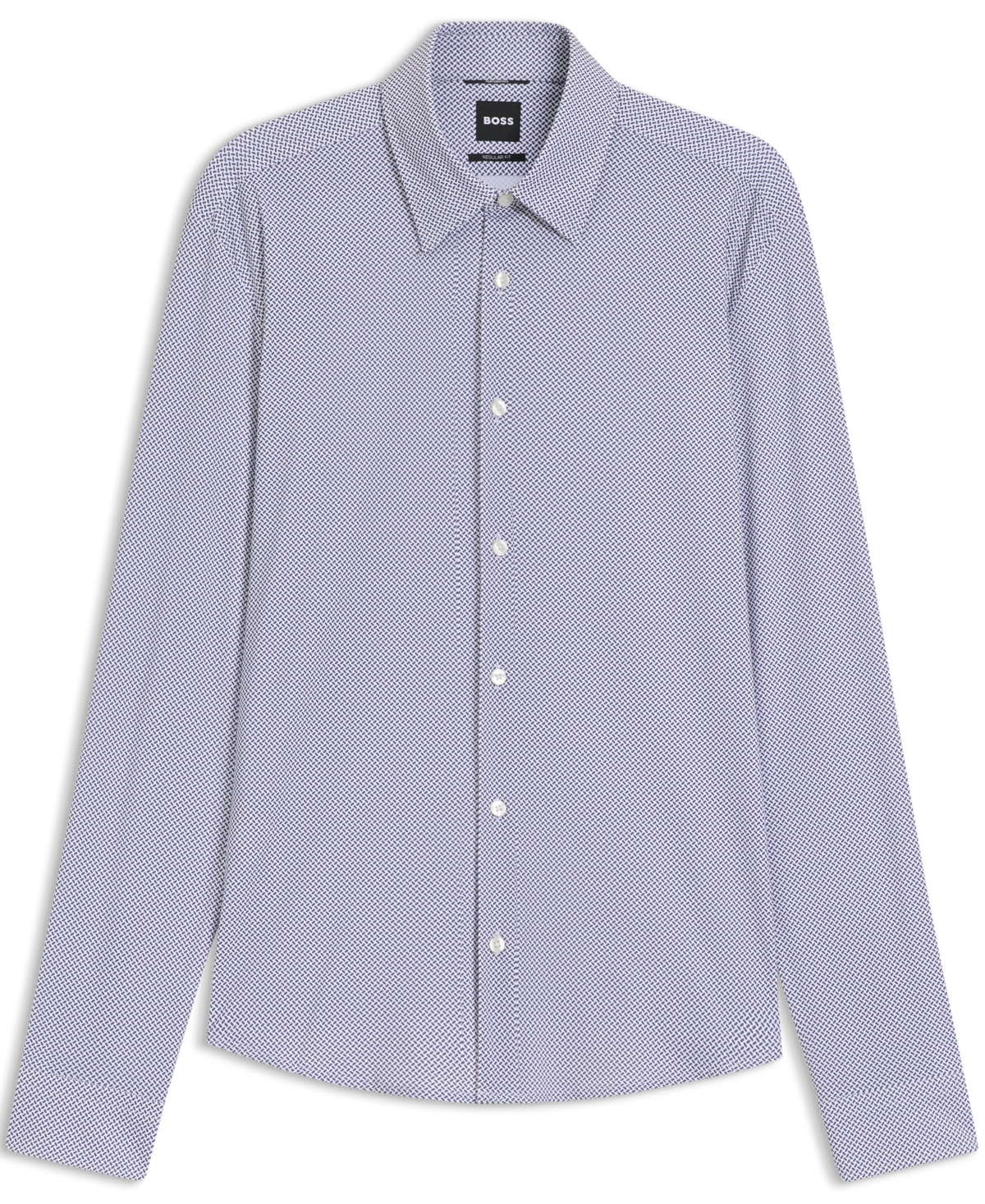 Boss by Hugo Boss Men's Printed Performance-Stretch Regular-Fit Dress Shirt