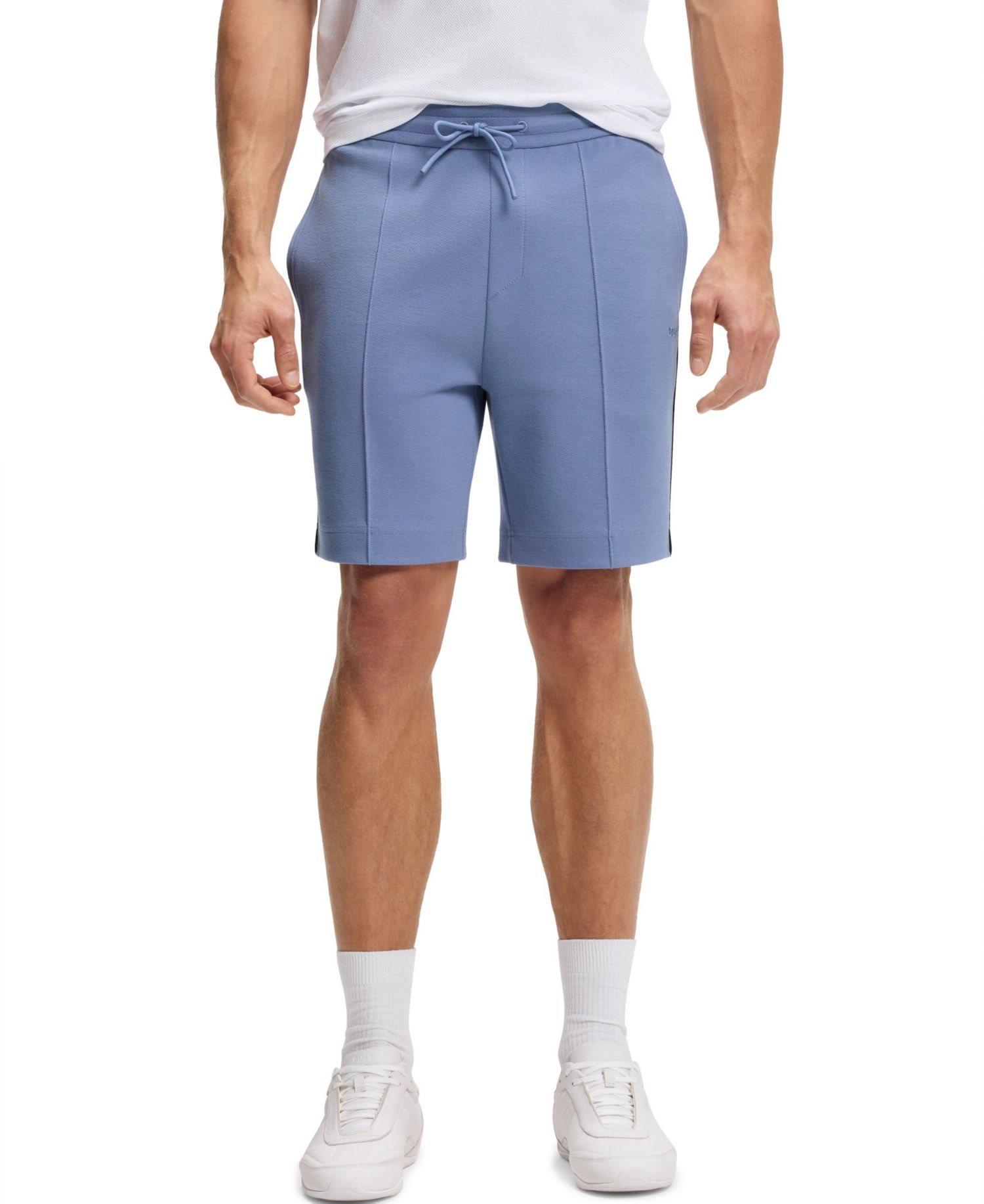 Men's Cotton-Blend Piping Trim Shorts