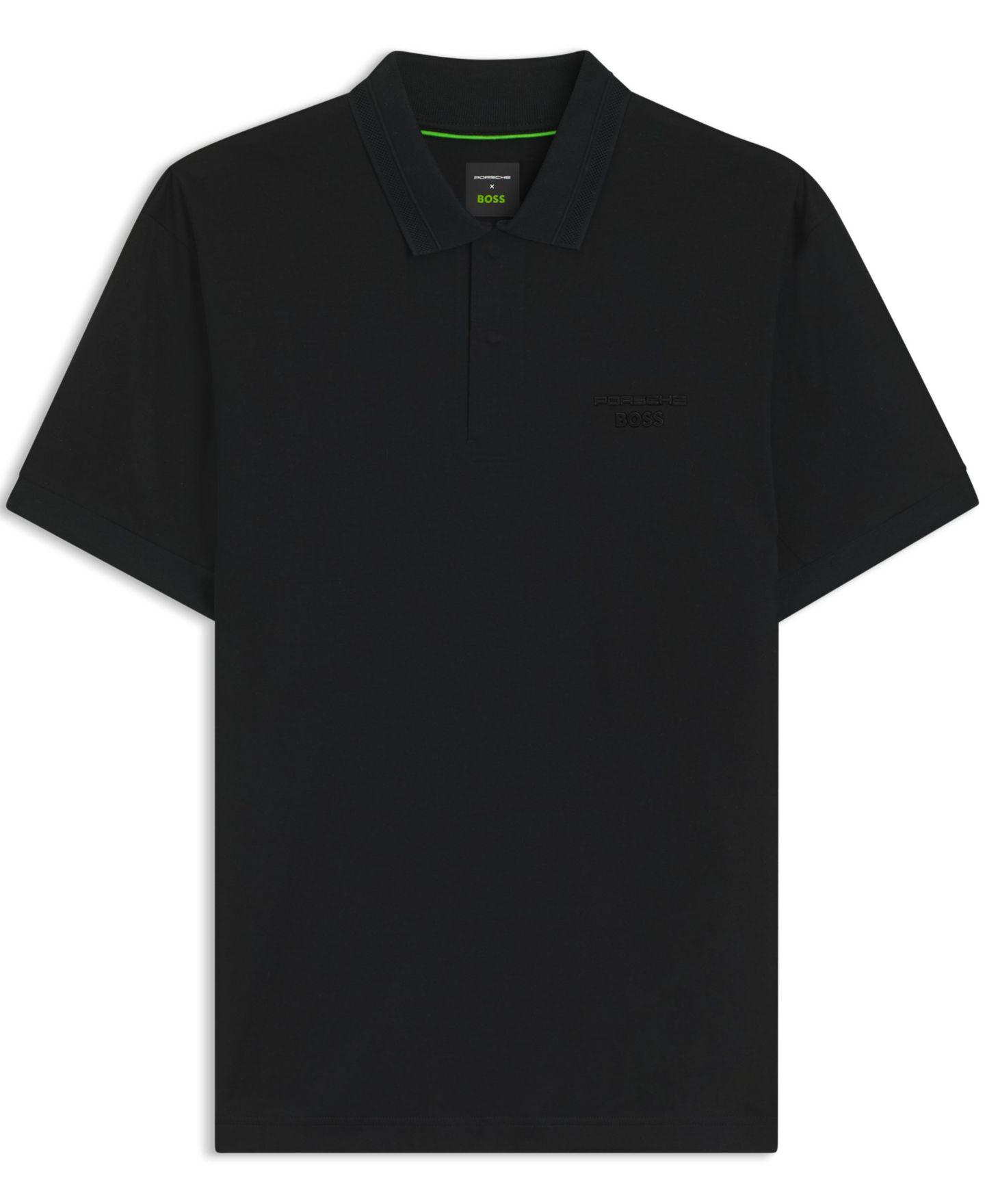 Мужское поло Hugo Boss BOSS x Porsche Mercerized Cotton Polo Shirt, цвет: Чёрный — фото 4