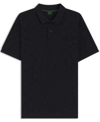 BOSS x Porsche Men's Jacquard-Patterned Botton Polo Shirt