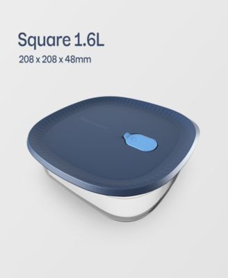 Voila Glass 1.7-Quart Square Container