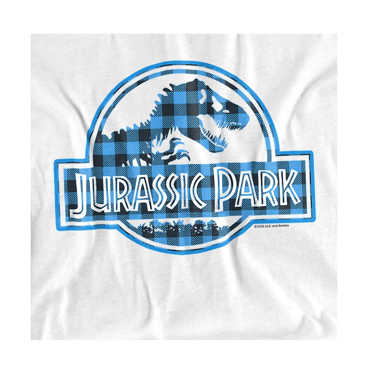Jurassic Park Men's Plaid Logo T Shirt