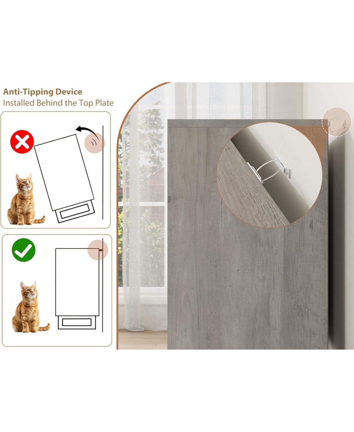 gaomon Farmhouse Tv Stand with 8 Drawers, 55" Wide Entertainment Center for TVs up to 75 Inch with Metal Legs