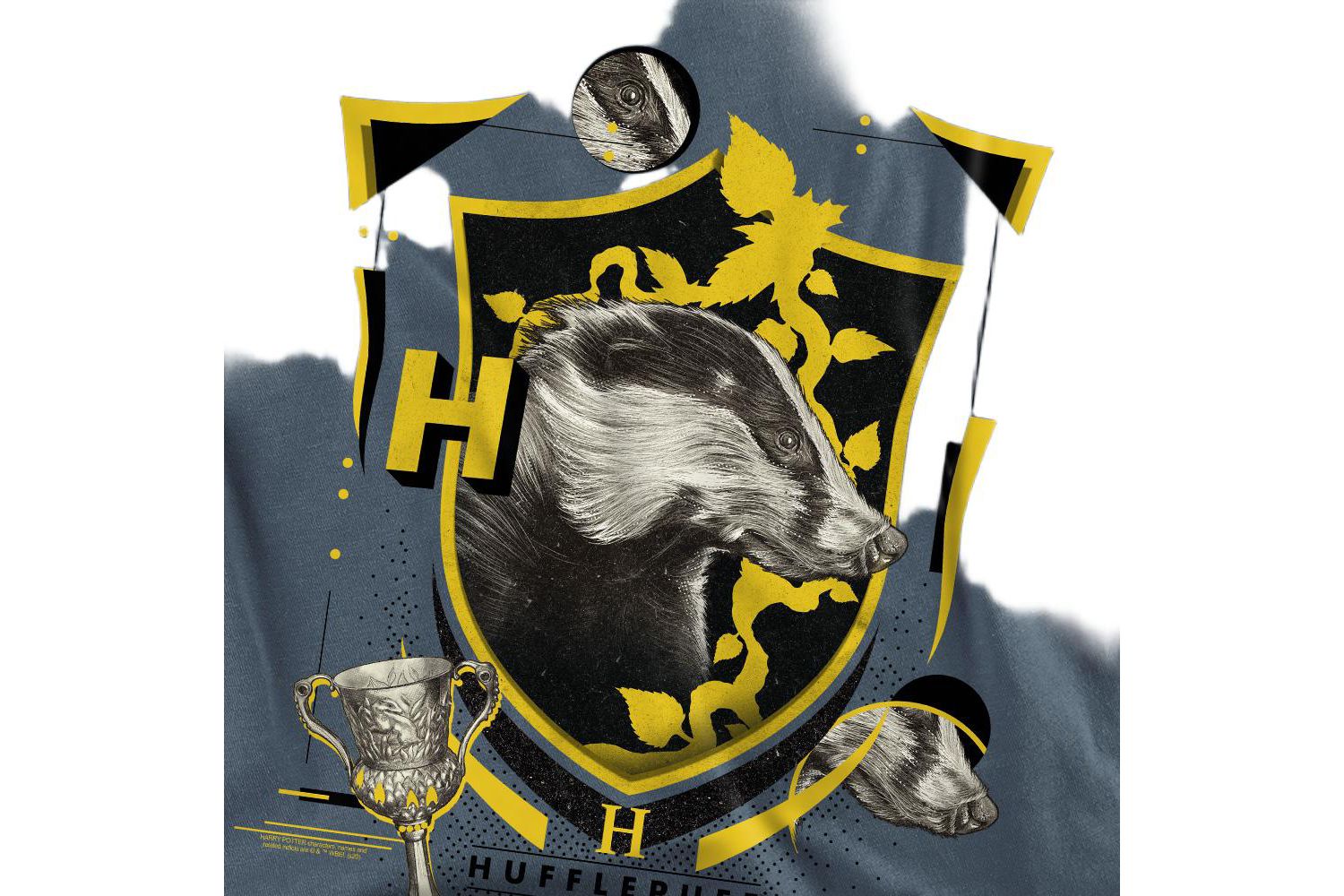 Men's Hufflepuff Magicial Mischief Level Up Crest T Shirt