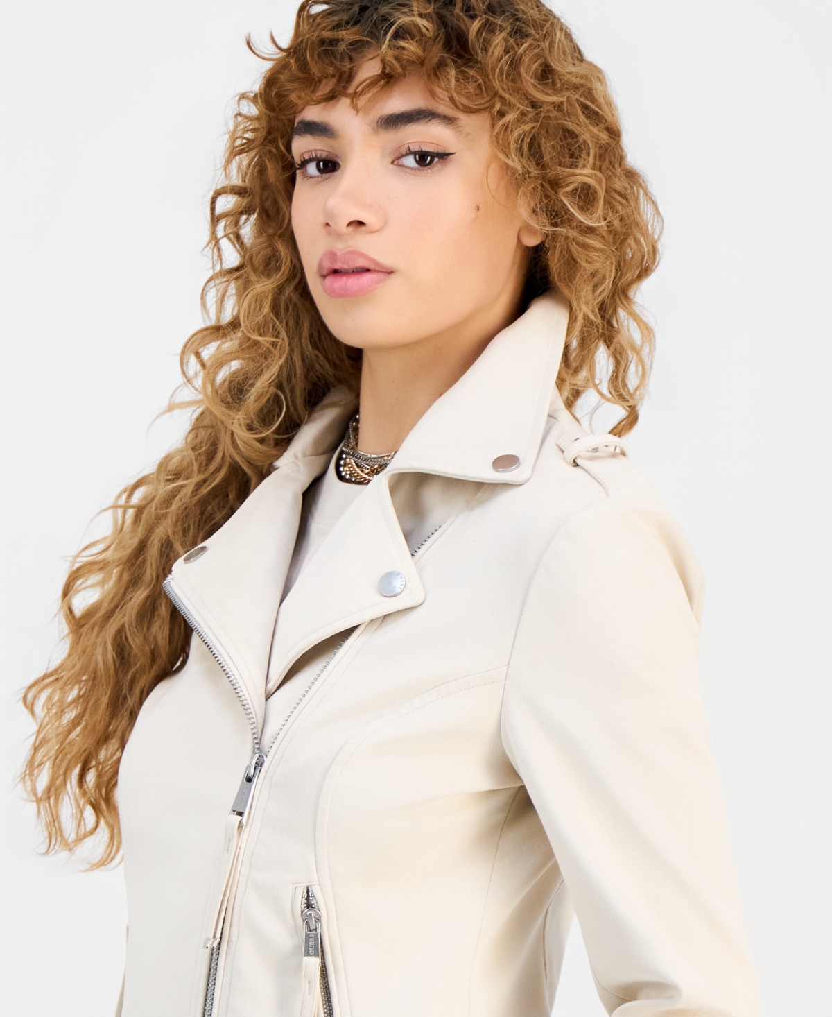 Guess Women's New Monica Faux-Suede Moto Jacket