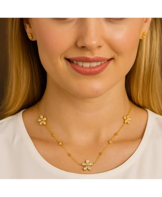 Marisol Crystal Blossom Necklace & Earring Set