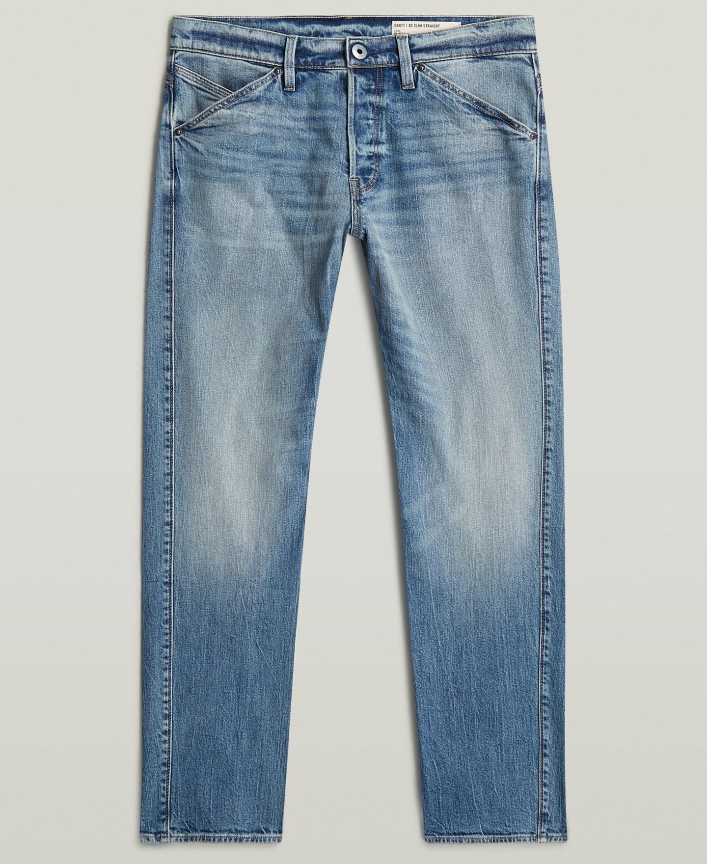 Мужские джинсы G-Star Raw Dartt Slim-Fit Straight, цвет: Выцветший синий — фото 6