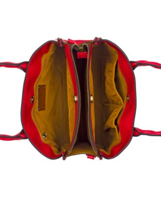 Genovese Medium Floral Tooled Leather Satchel Bag