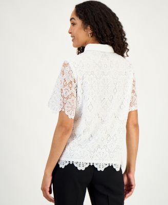 Women's Collared Lace Shirt
