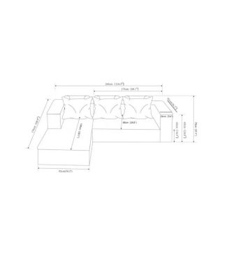 Streamdale 104" Cloud Sectional Sofa with L-Shape Chaise & Side Pockets, Left-facing