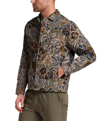 Men's Floral Twill Trucker Jacket