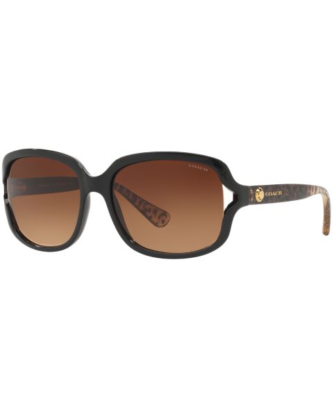 Женские солнцезащитные очки Coach Sunglasses, HC8169, цвет: Чёрный / Коричневый градиентный