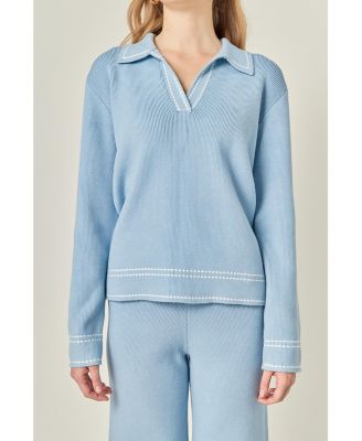 Women's Stitch Detailed Polo Knit