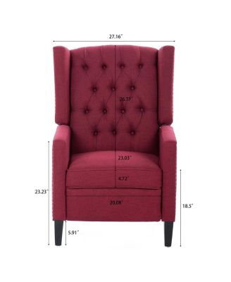 27.16" Wide Manual Wing Chair Recliner