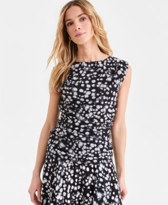 Women's Printed Mesh Sleeveless Top