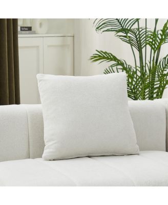 Chenille curved sectional sofa with 6 pillows, modular semi-circular sofa for any room