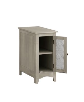Rectangle Narrow Accent Side Table, Gray Veneer