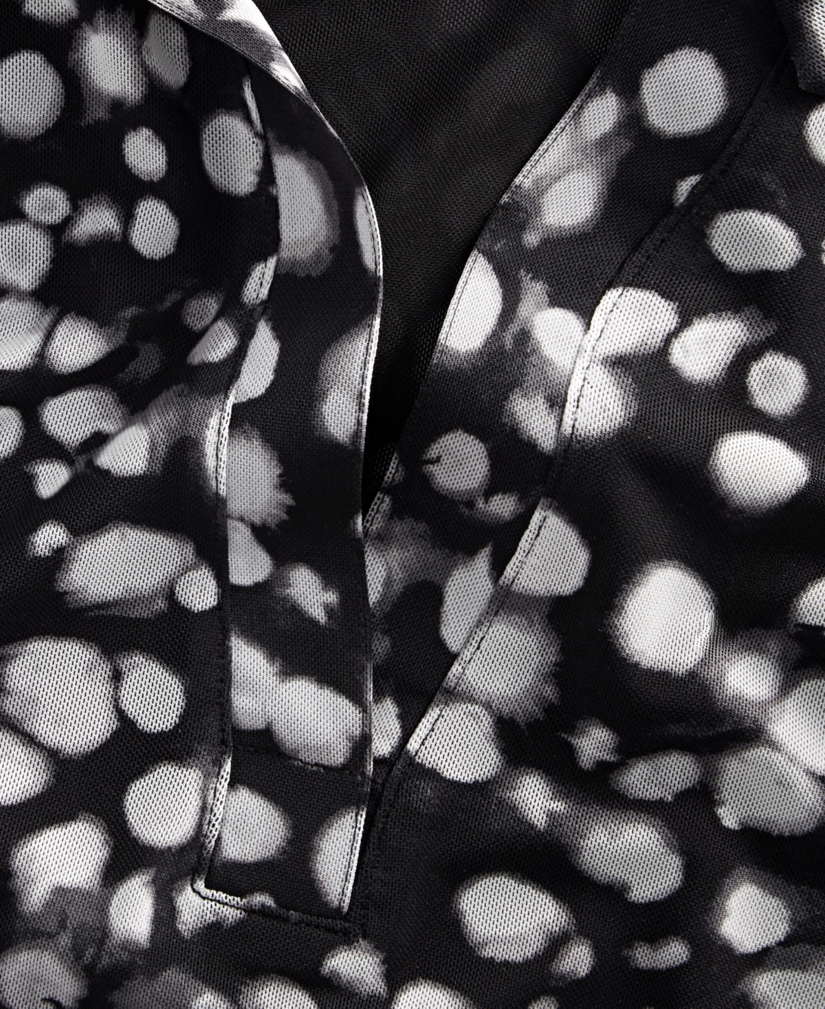 I.n.c. International Concepts Women's Long-Sleeve Printed Mesh Collared Top, Macy's Exclusive