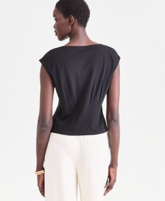 Women's Cap Sleeve Ponte Knit Top